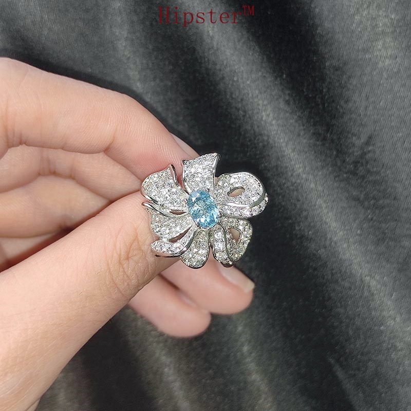 Natural Blue Topaz Ring Jewelry