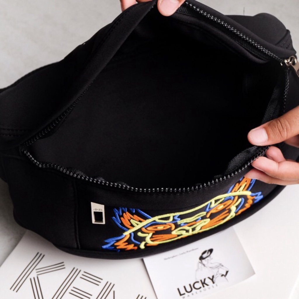 Kenzo Tiger Bumbag Neon Black - Original 1000%