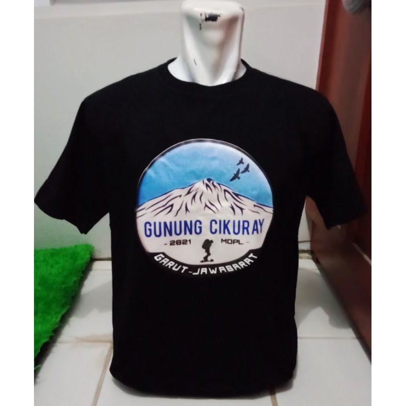 Kaos pendaki gunung Cikuray  sablon DTF kaos distro pendaki gunung