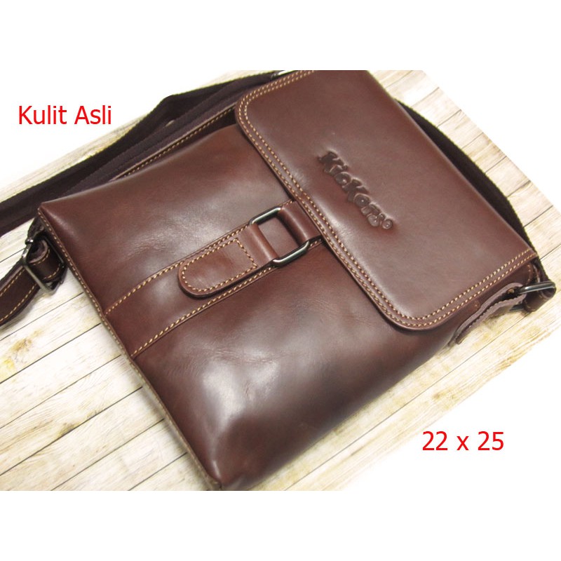 Tas selempang pria kulit import kulit asli