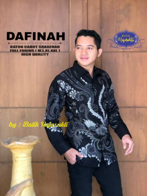 Batik Solo MURAI PANJANG Kemeja Pria Katun Halus Sragenan Full Furing