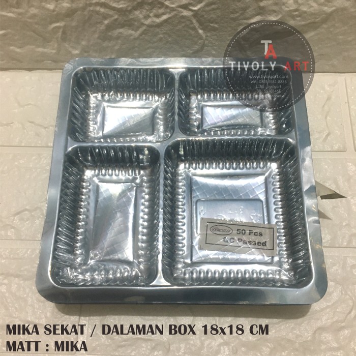 Mika Sekat Uk. 18x18 / Mika Kotak Makan Nasi / Mika Sekat Kotak Makan Termurah