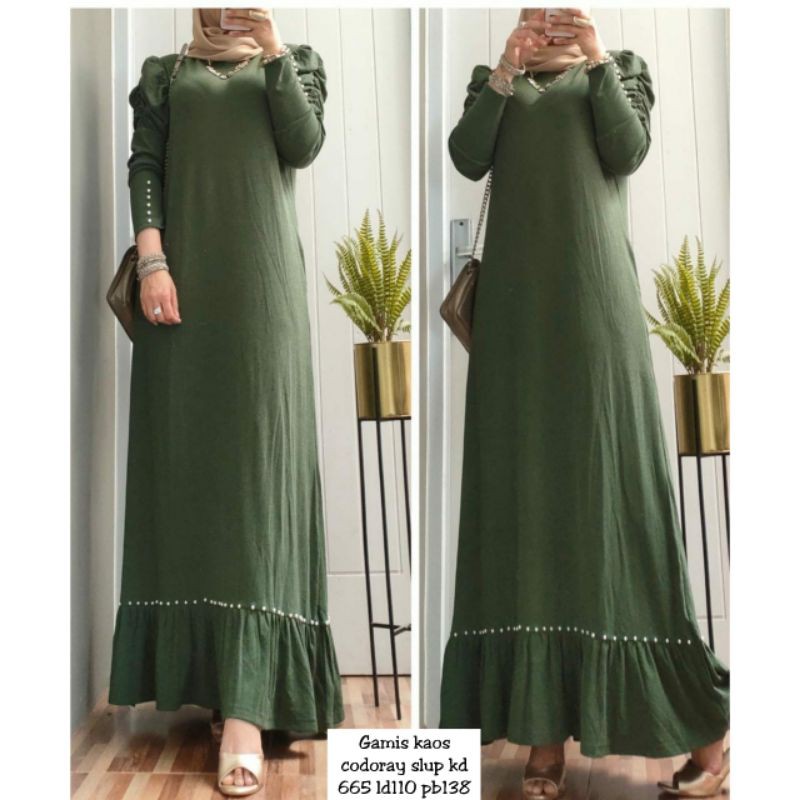 Maxi dress wanita bahan codoray slup import ukuran allsize fit xxl ld 110-115