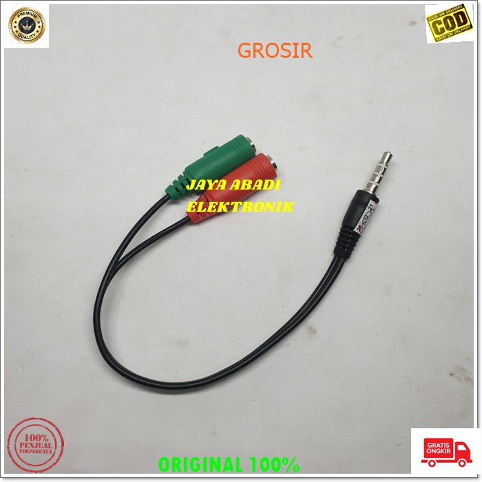 J223 KABEL AUDIO SPLITTER KONEKTOR CONVERTER SPLITER AUX MIC 3.5MM AUDIO HP JEK JACK MICROPHONE MULTI CABLE J223  kabel audio spliter 2 in 1 konektor converter splitter aux mic mik 3.5 mm conektor audio acc handphone hp jek jack 2in1 microphone laptop kom