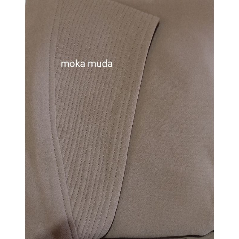 khimar malika mini ceruty bebydoll pad antem-moca muda