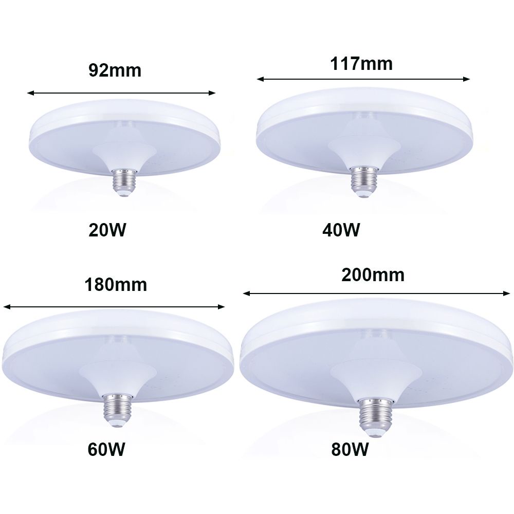 Lazim New UFO Bulb Putih E27 Lampu LED 220V Gudang Rumah Super Terang 12W 30W 50W 60W Hemat Energi