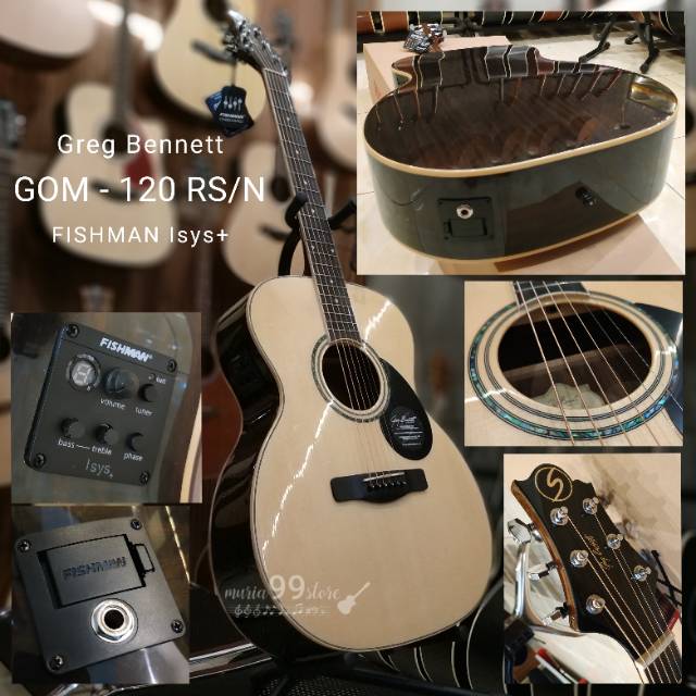 Gitar Greg Bennett GOM 120 S/N Original Fishman