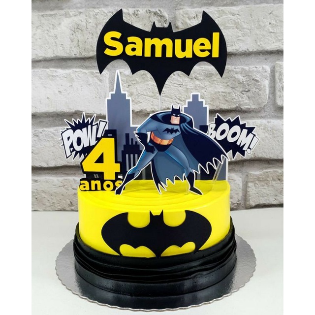 Topper cake kue happy birthday batman free custom nama dan ucapan