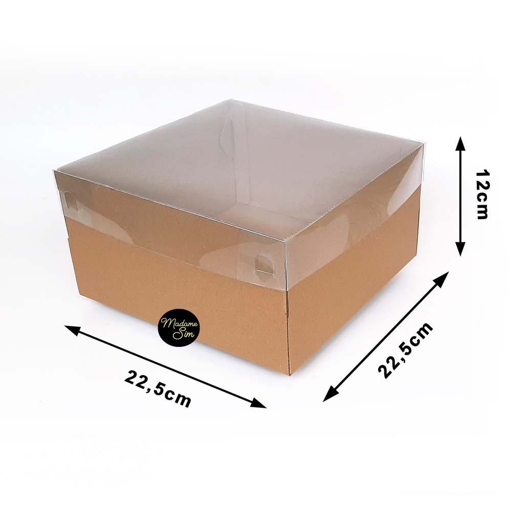 BOX MIKA - DUS KUE - KOTAK - KARDUS 22x22x12 (ISI : 10 PCS)