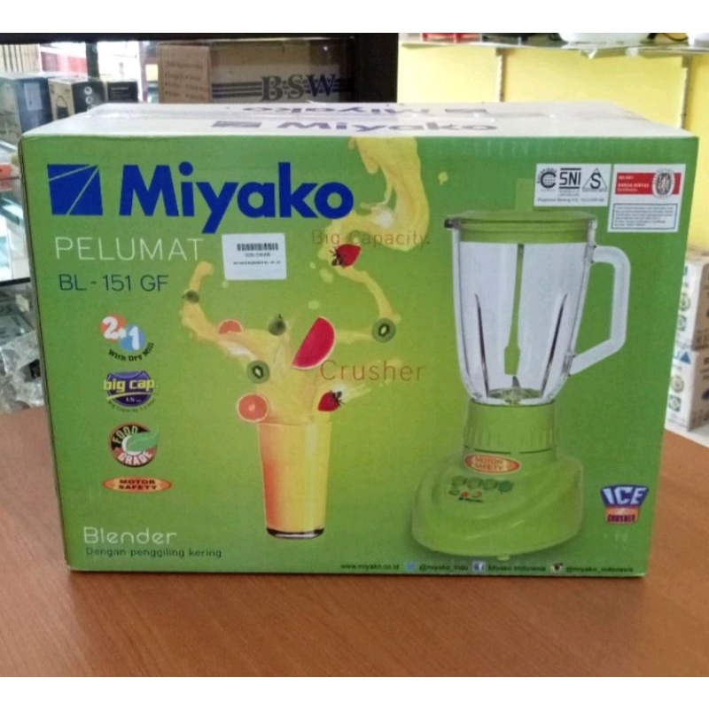 Blender Miyako BL151 GF / Blender Kaca Miyako 1.5 Lt 2 in 1