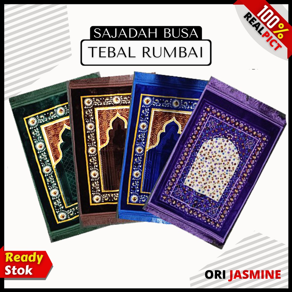 Sajadah busa bulu besar tebal empuk premium turki murah quilting 7 cm 5cm anti slip