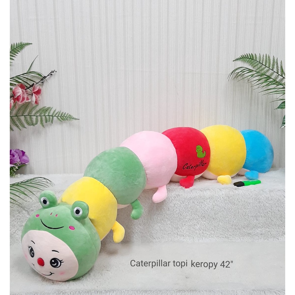 Boneka Jumbo Ulil Topi Keropi/Keropy Ulat Caterpillar Animal Karakter