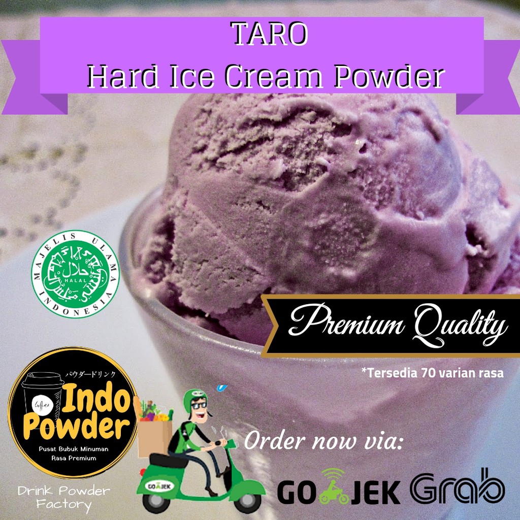 Taro HARD ICE CREAM Powder 1Kg - Bubuk Ice Cream Taro 1Kg