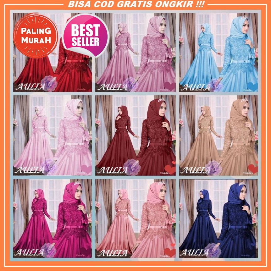 Promo Gamis Brukat Nadine Ori Dewasa Long Dress Gamis Brukat Kekinian Gamis Brukat Terbaru 2021 Gami