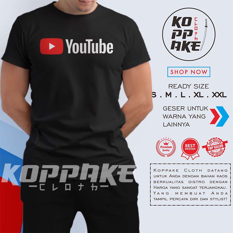Kaos Youtube Logo Baju Distro