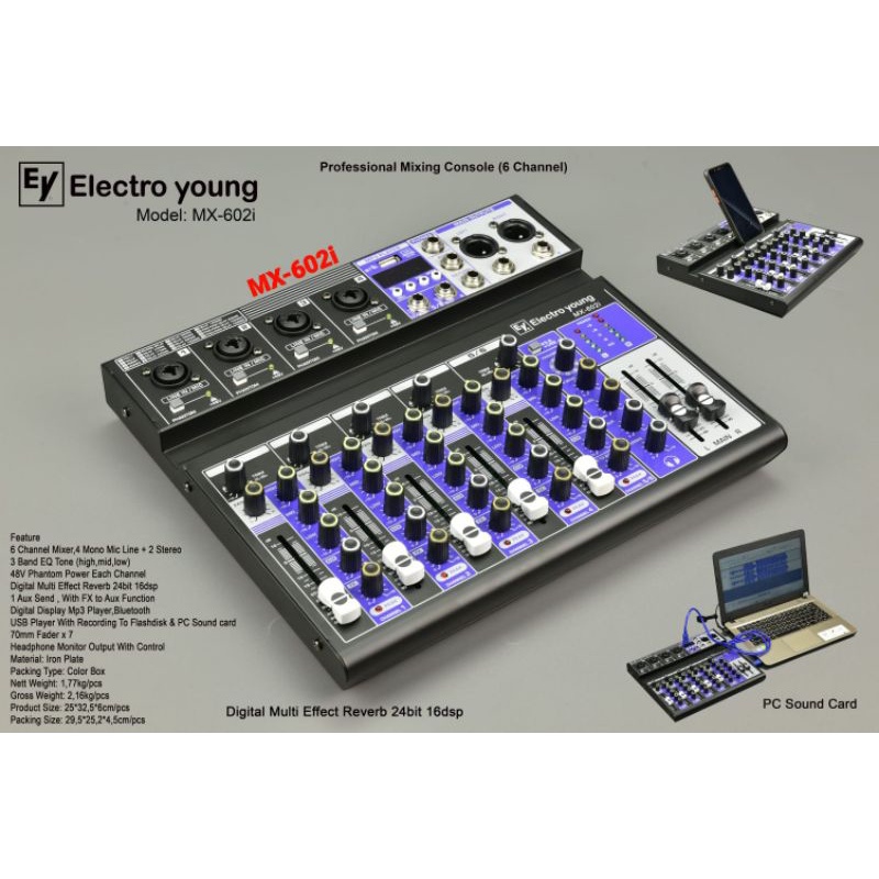 MIXER ELECTRO YOUNG MX602I ORIGINAL MIXER ELECTRO YOUNG MX602 I MIXER 4
