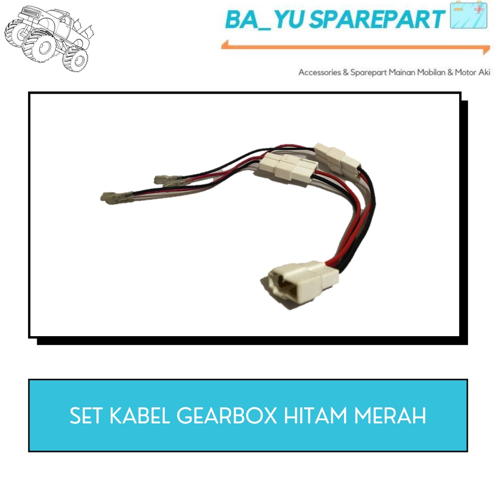 SET KABEL GEARBOX HITAM MERAH MOBILAN AKI