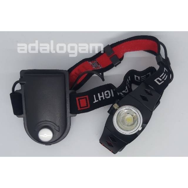 Senter LED kepala / LED head lamp / lampu ikat kepala LED Zoom ( water resistant )