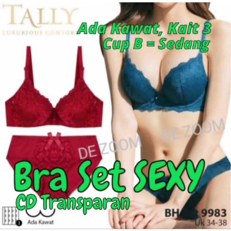 Bh 1 Set CD SEXY Transparan Tally 9983 Berkawat kait 3