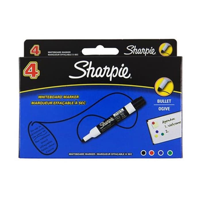 

Sharpie White Board Bullet - Isi 4 (Black, Blue, Green, Red)