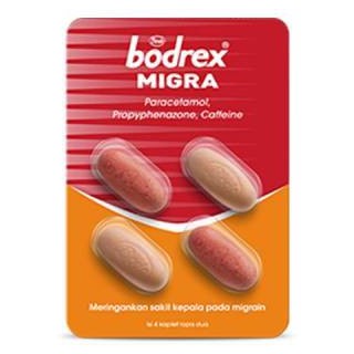 Obat Sakit Kepala Bodrex Migra Migrain strip 4 tablet