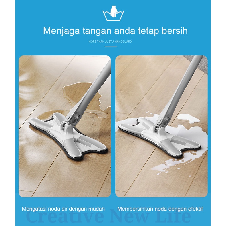 PRODUK NEW TERMURAH TERLARIS Alat Pel peras Praktis mop magic bentuk Light X-shape Mop/pel putar twist mop Alat Pel Lantai Pel