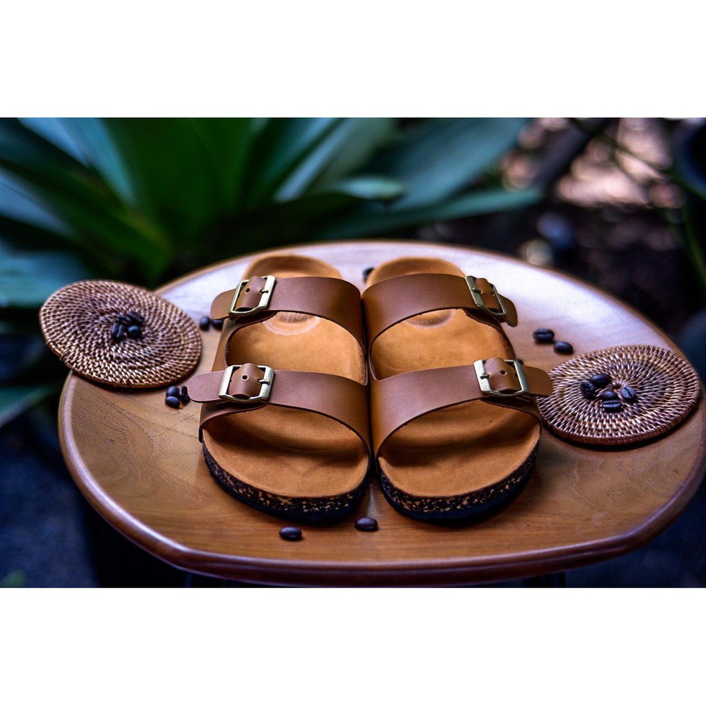 SANDAL KASUAL PRIA WANITA VOLKERFOOTWEAR ART NIKO TAN BROWN