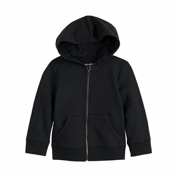 Jaket hoodie anak unisex Jumping beans 1-12 T hitam black
