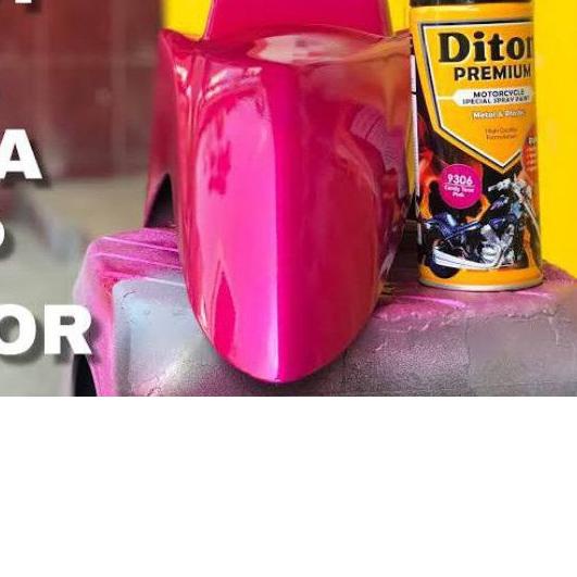 ☀ Cat Semprot Pink Candy Tone PINK 9306 Diton Premium Pilok Sepeda Motor Mobil Velg Helm Bukan Samur