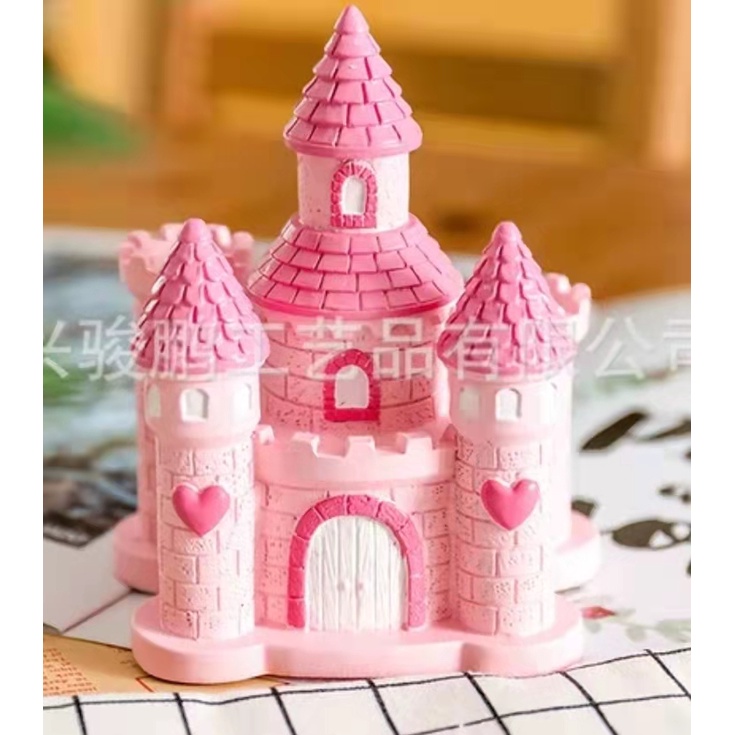 Cake Toper Topper Hiasan Kue Ultah Ulang Tahun Castle Istana Lampu