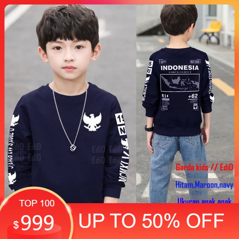 COD-pakaian anak terbaru size 7-14 tahun kaos anak keren baju garuda kids-belibeli