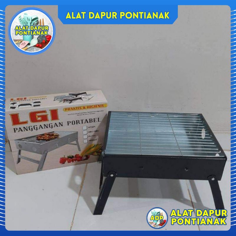 LGI BBQ Grill Panggangan Lipat Portable HC HappyCall Alat Pemanggang Bakaran Ayam Sosis Sate