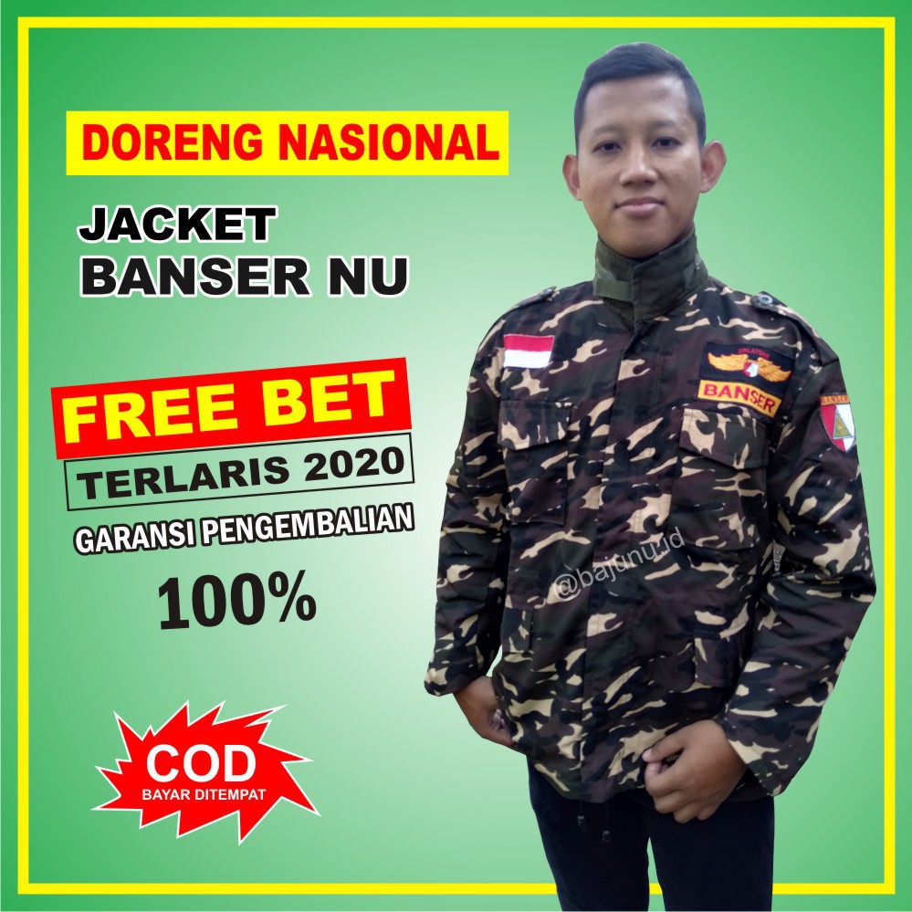 Jaket Banser Bolak balik Doreng nasional Atribut banser Murah Musrini Mart