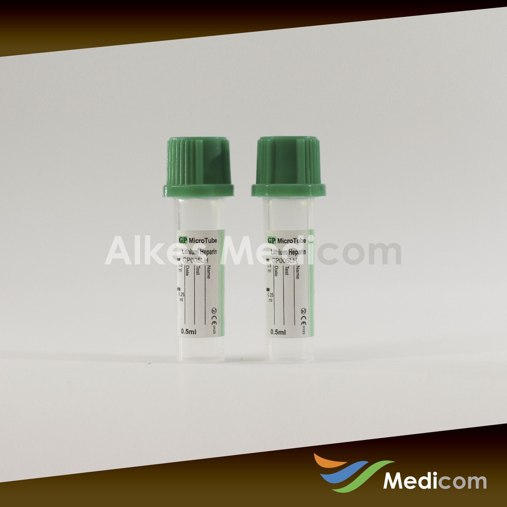 Tabung Microtube Lithium Heparin 0.5ml Merk GP