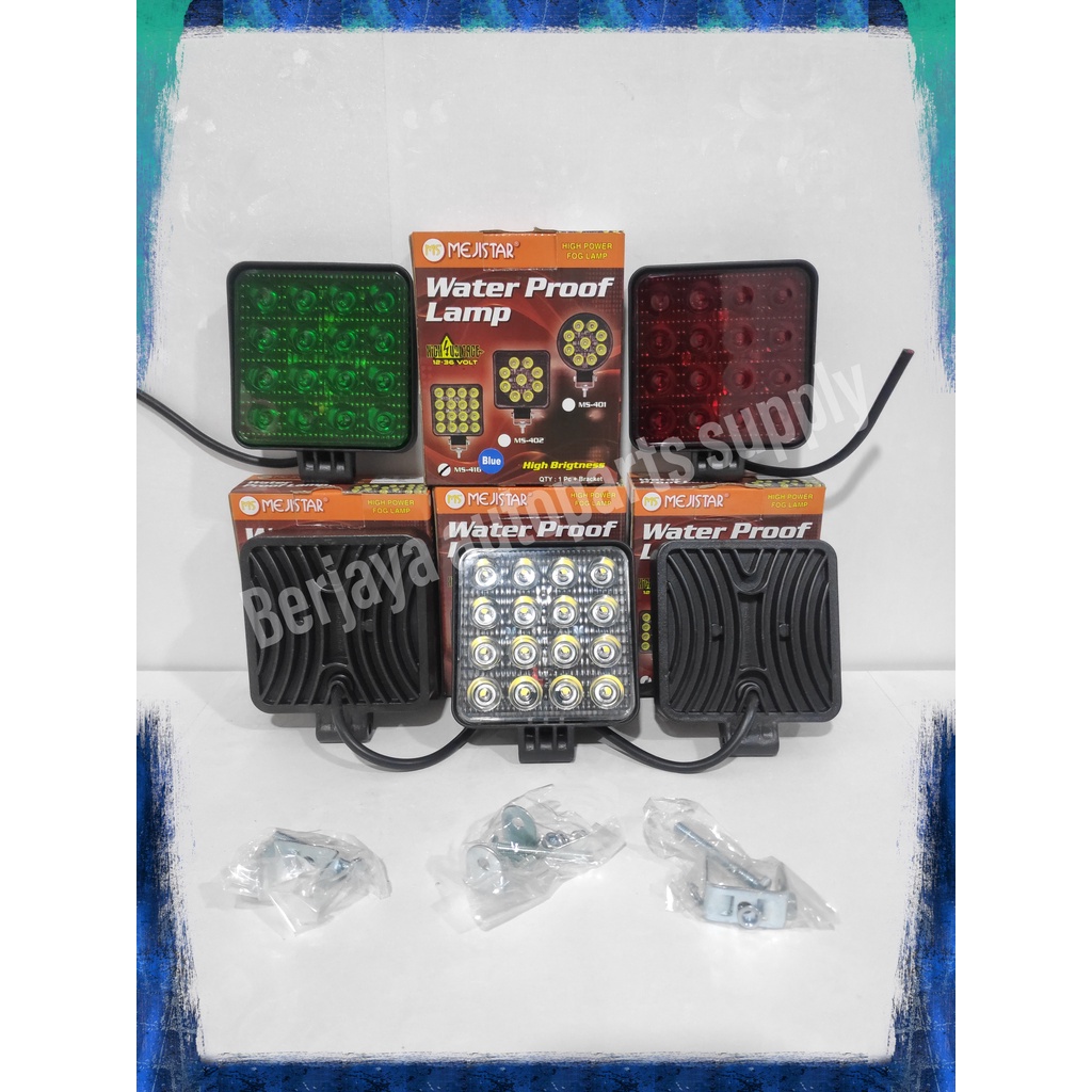 Lampu Sorot Kabut Fog Lamp  16 Titik Universal 12V-36V