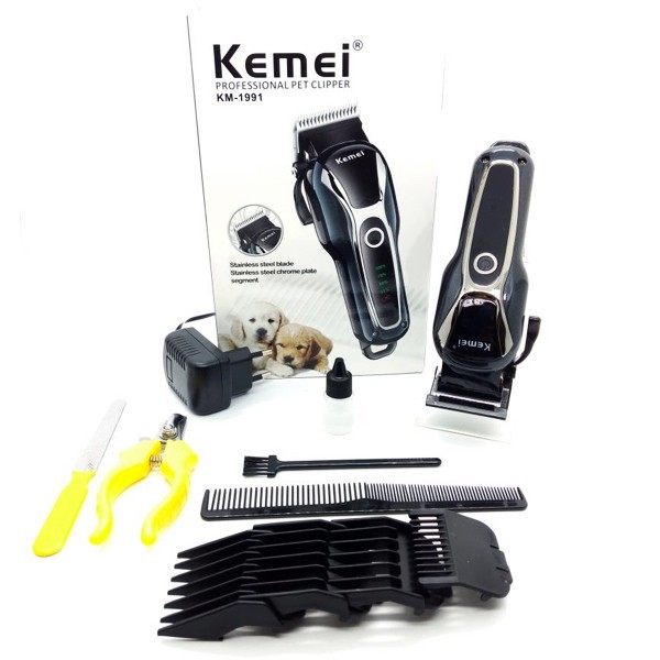 Kemei KM 1991 Pet Clipper Alat cukur Rambut / Charger kliper alat pangkas