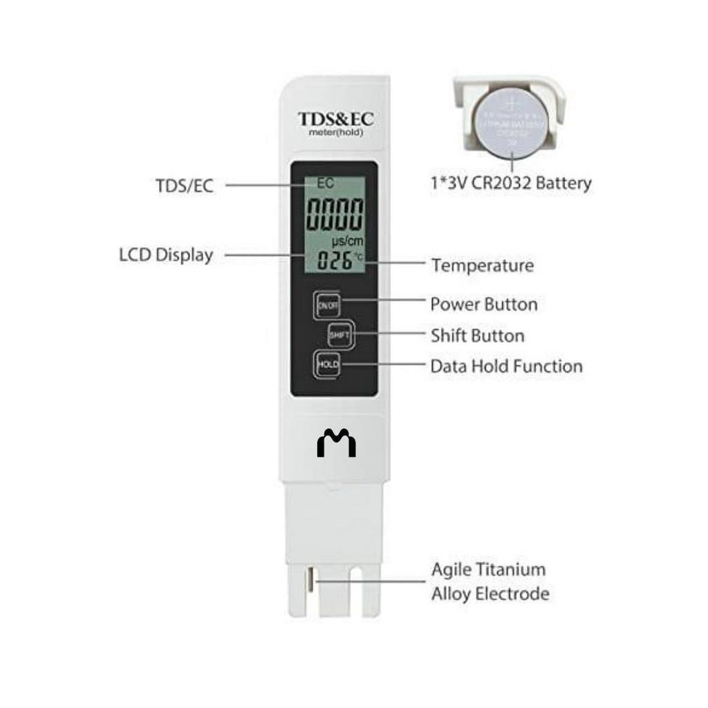 Mediatech Paket Ph meter  dan Tds EC meter Alat ukur hidroponik - B1900124/B1900131 - G008