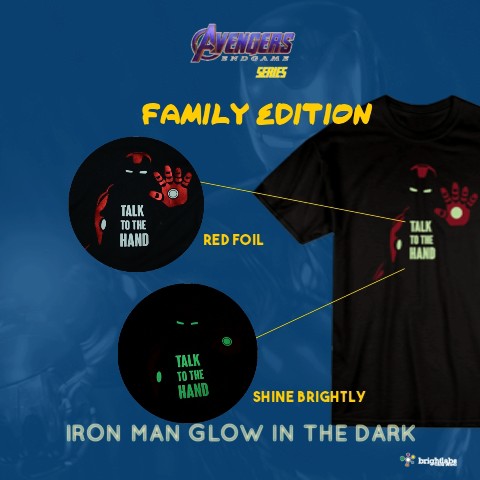Kaos Avengers Iron Man Glow In The Dark