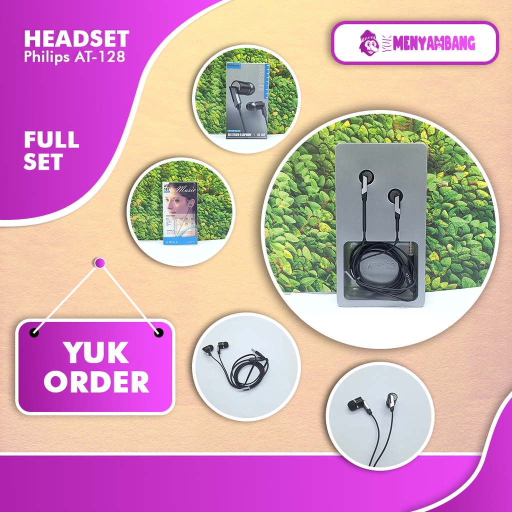 41900 | HF-Philips AT-182 | 4D Stereo Earphone Philips AT-182 Extra Bass