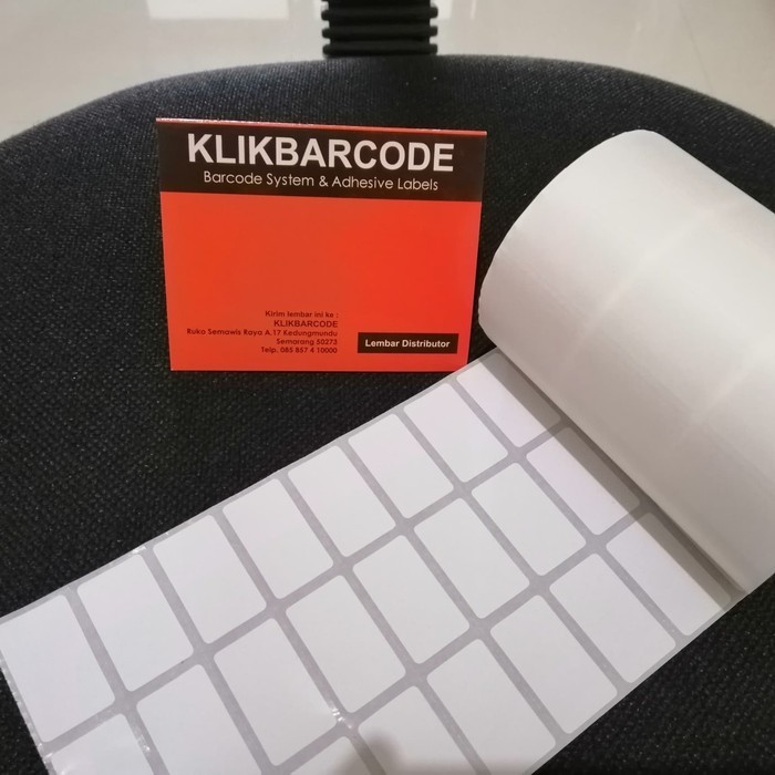 

Stiker Label Barcode UK 33x19 mm 3 Kolom @5000 pcs Semicoat Promo - Putih FI