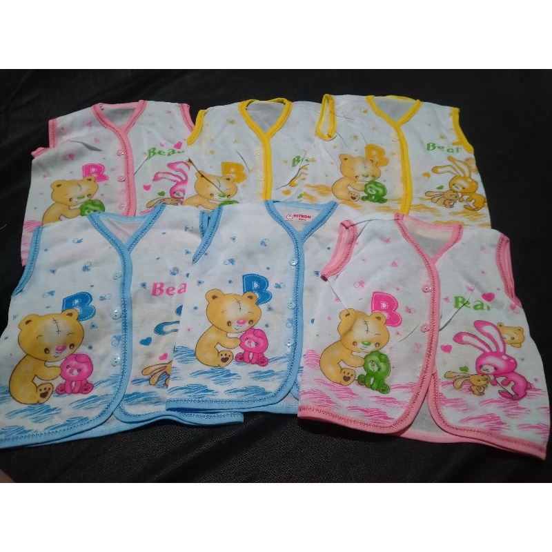 atasan bayi kancing 6 pcs