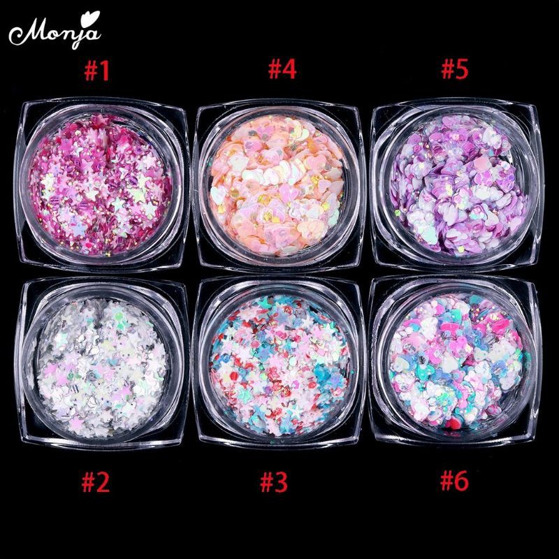 GLITTER SEQUIN WARNA WARNI UNTUK HIASAN KUKU / NAIL ART