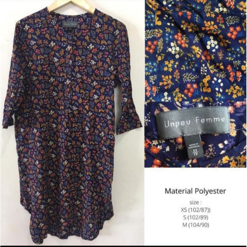 Unpeu Femme Flower Blouse branded sisa export