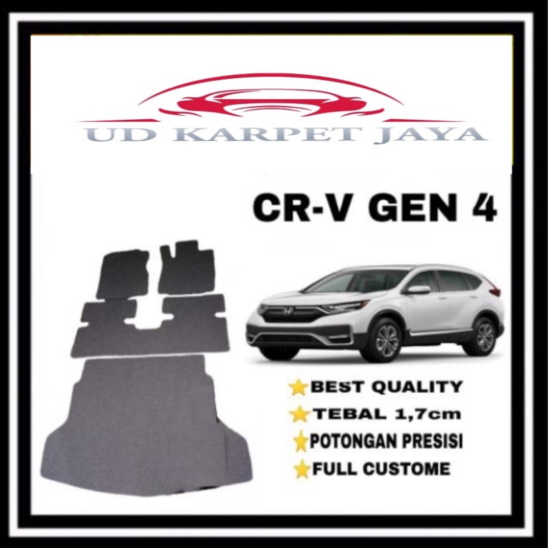 KARPET MOBIL CRV-GEN 4 BAHAN 1 WARNA