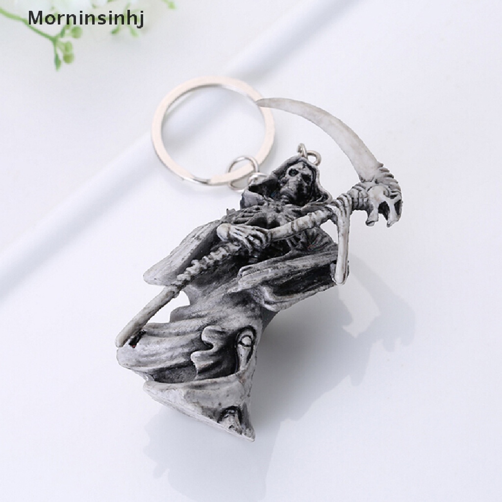 Mornin New Skull Keychain Karet Devil Death Monster Aksesoris Gantungan Kunci Mobil Motor id