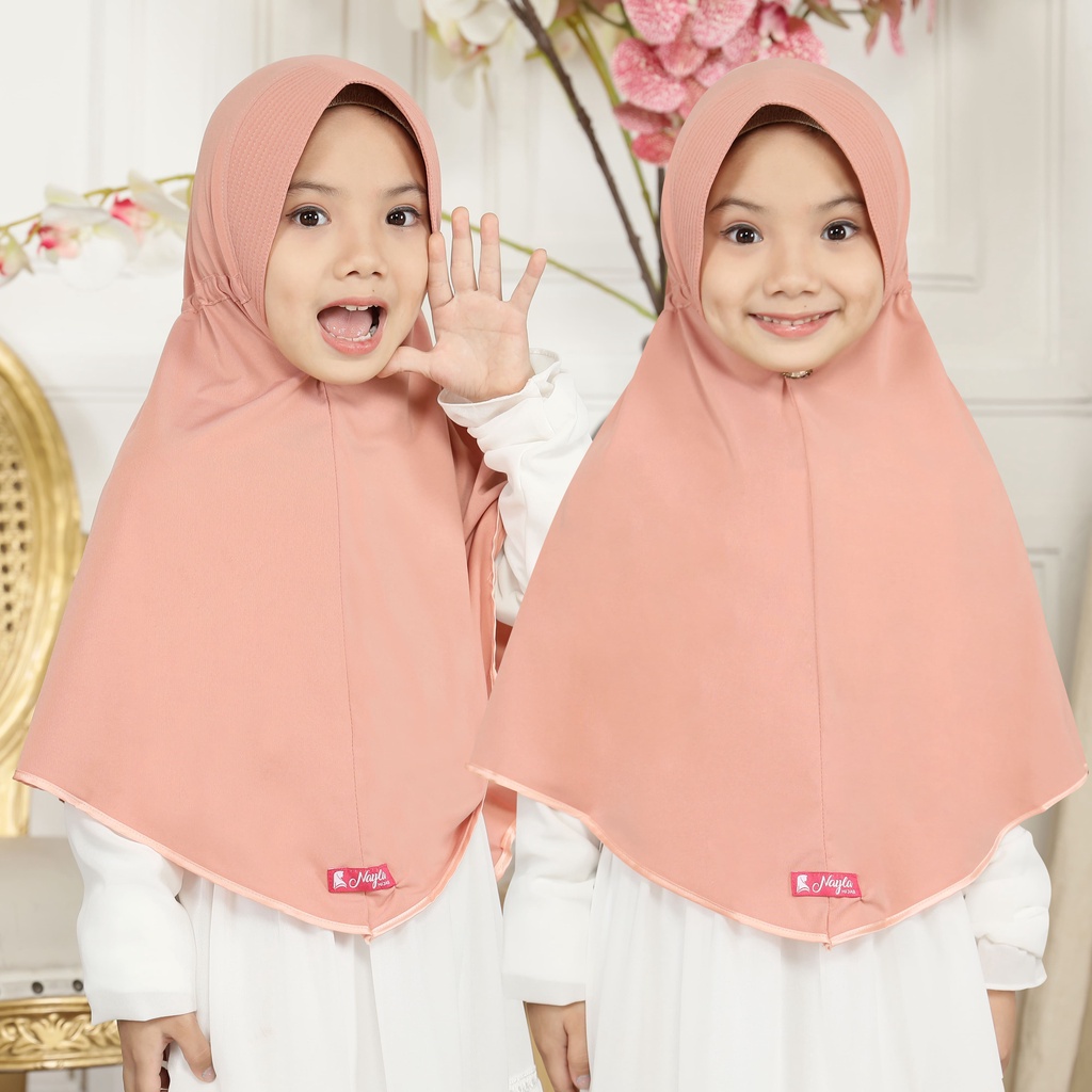 Hijab Instan Anak Bergo Syakira Serut Kerudung Anak Jersey Airis Pasar Hija'b