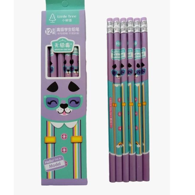 

KODEM2y2X--[D] 0112A Pensil Fancy 2B Karakter Animal Kartun Lucu PENSIL FANCY (12pcs)