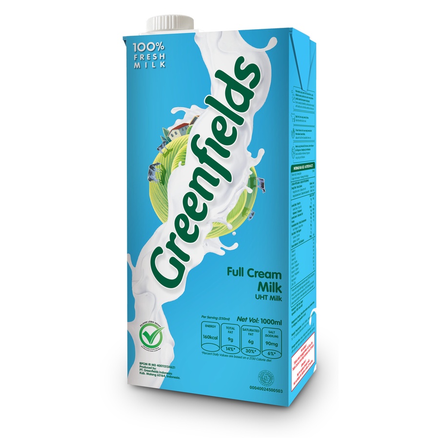 SUSU UHT FULL CREAM MILK GREENFIELDS 1L