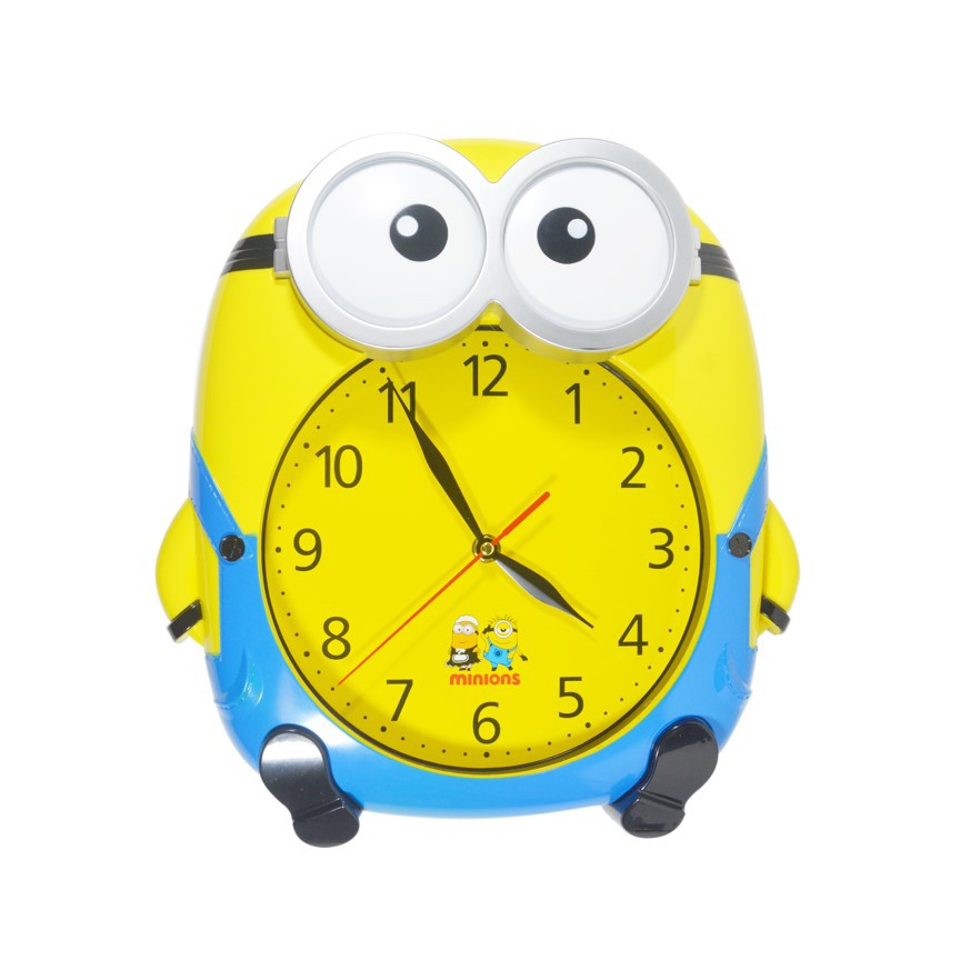 Jam Dinding Anak Doraemon Keropi Minion 37cm Sweep Movement Free Baterai