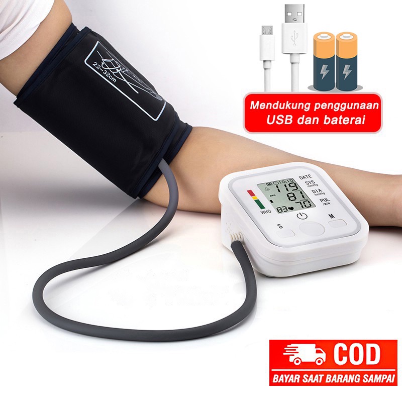 Tensimeter Digital Alat Cek Pengukur Tekanan Tensi Darah Otomatis Blood Pressure Monitor